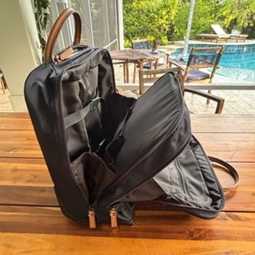 Bric's X-Travel Pilot Case Carry On Rolling Laptop Bag Black - Picture 7 of 10
